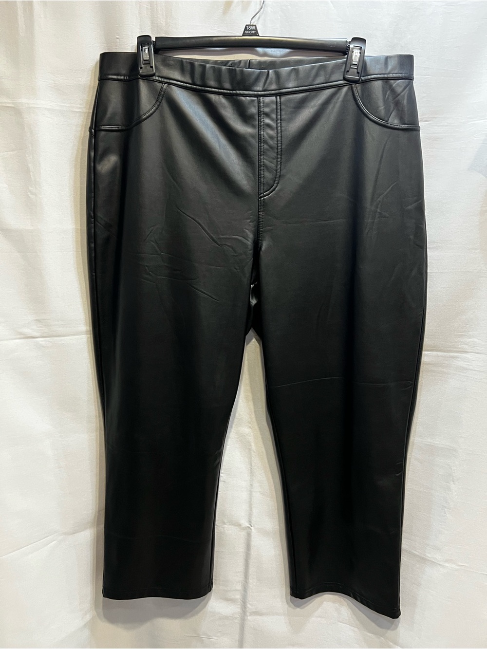 Sanctuary Pull On Black Faux Leather Pants Size 2X